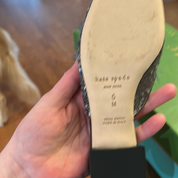Kate Spade Blue sequin mules - Picture 3 of 4